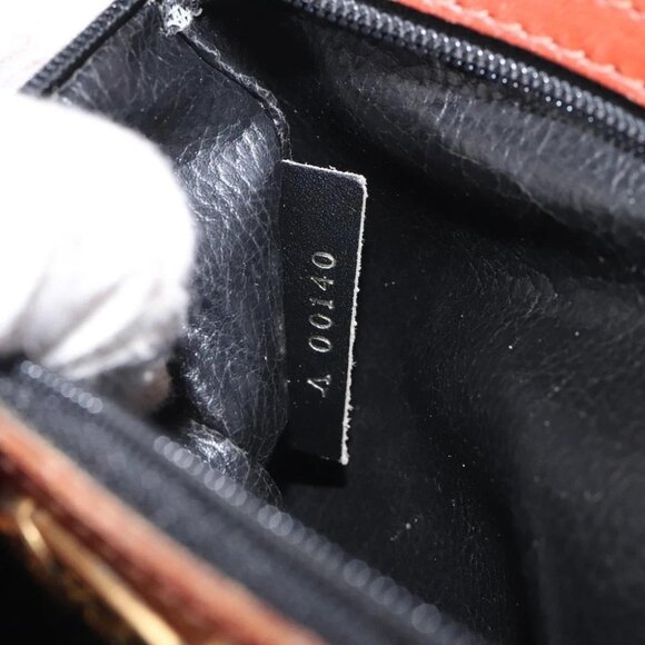 FENDI Pecan Canvas Shoulder Bag Brown Black Auth - Picture 2 of 16